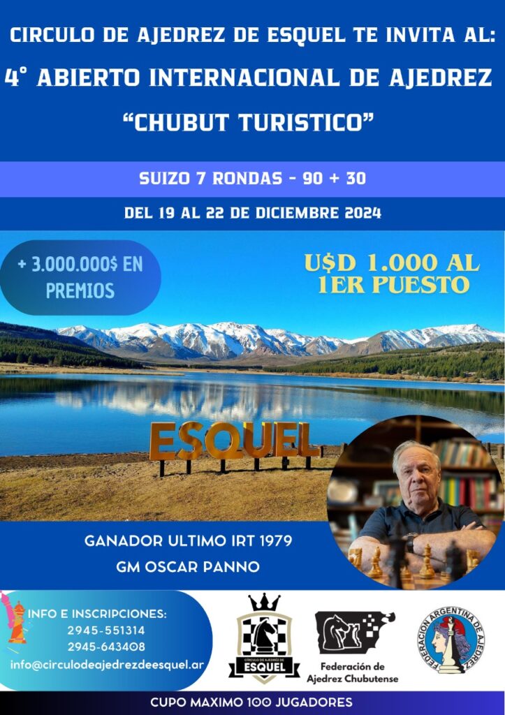 4º Abierto Internacional de Ajedrez "Chubut Turístico"